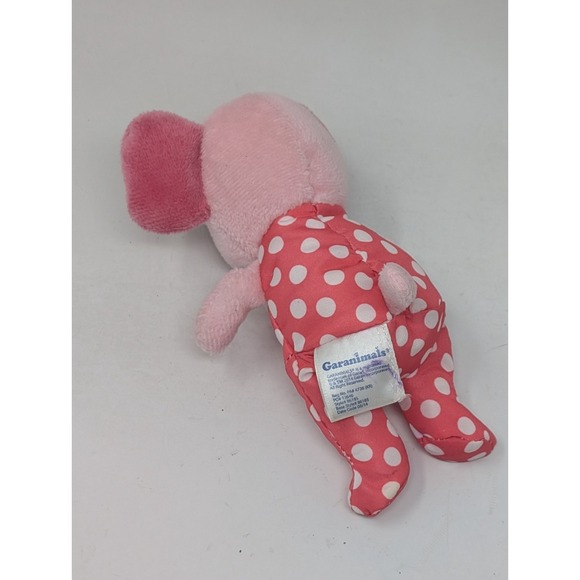Garanimals Baby Plush Rattle Pink Elephant Polka Dot 2014 Small Prestige Toy VTG - Picture 2 of 6